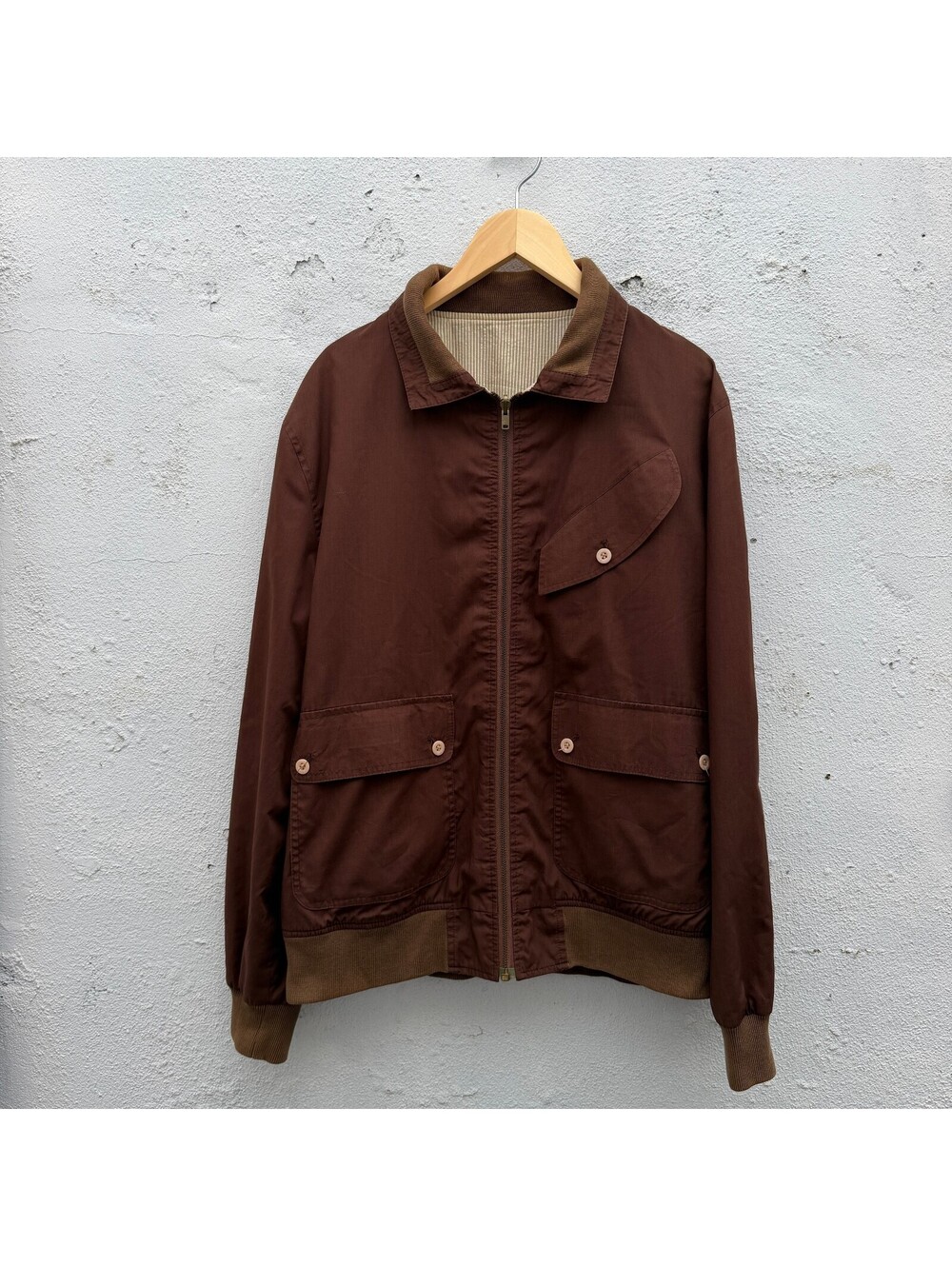 70s Reversible Zipup Bomber Jacket